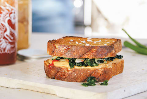 Peanut Butter and Greens Sandwich