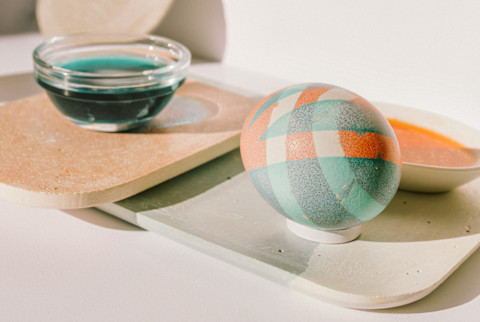 Still Life Of Painted Easter Eggs