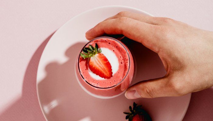 A Protein-Packed Strawberry Shake Perfect For Warmer Weather
