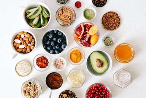 Overhead Photo of Fresh Raw Ingredients