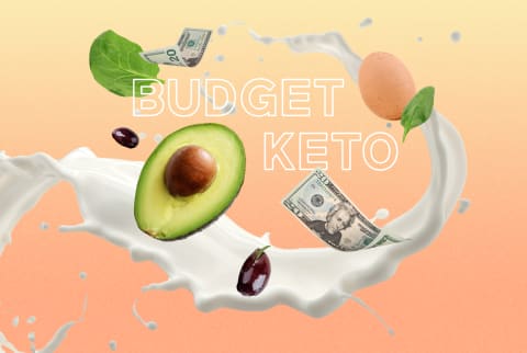 collage of budget keto foods