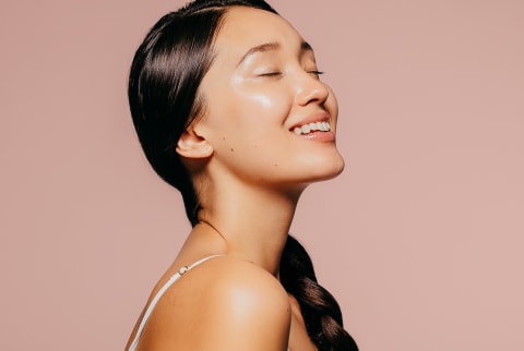 Young Woman With Shiny Skin