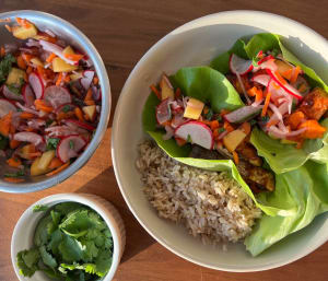 These Salmon Lettuce Wraps Come Together In Minutes & Pack 40+ Grams Of Protein