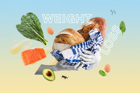 Collage about the best diets for weight loss