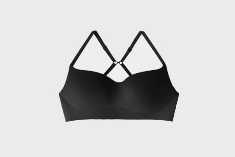 EBY Balconette Bra in black on gray background