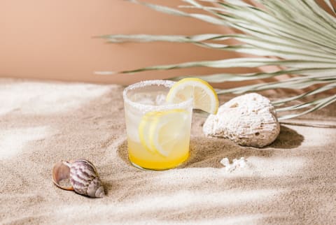 Lemon Cocktail in a Desert Still Life