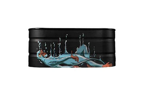 Polar Monkeys galvanized steel tub with print of blue monkey