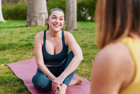 Older woman doing yoga Older woman doing yoga