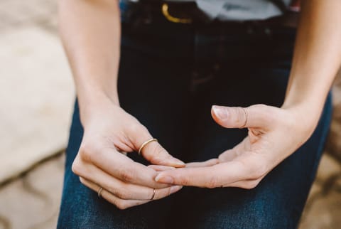 Unrecognizable Woman's Hands