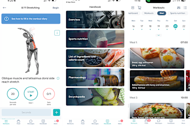fitness online screenshots nutritions