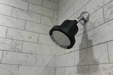 act+acre shower filter in writer's shower