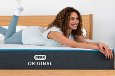 Bear Orignal Mattress in bedroom with person 