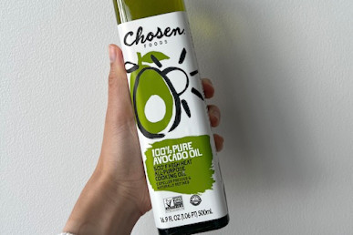 Chosen Foods 100% Avocado Oil against white wall