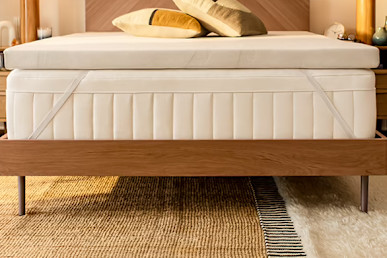 mattress topper on bed in room