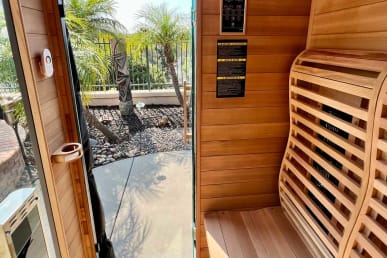 interior view of sun home luminar sauna