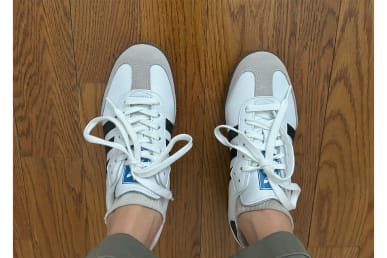adidas sambas review worn on tester's feet