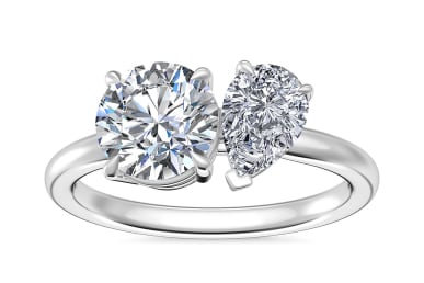 Blue Nile Two Stone Engagement Ring With Pear Shaped Diamond