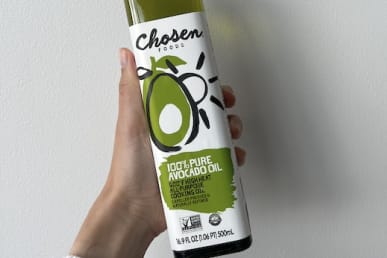 best avocado oil Chosen Foods against white wall