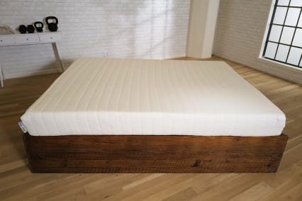 Best Extra Firm Mattress Sleep on Latex Firm In mindbodygreen studio on bed frame