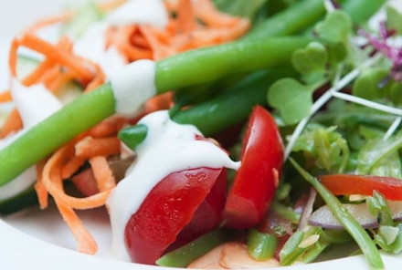 Farmers' Market Salad With Vegan Ranch Dressing