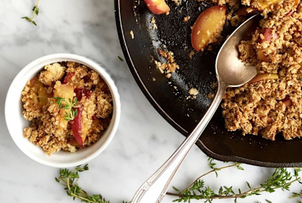 Read article: Gluten-Free Nectarine Crisp + Sweet Thyme Crumble