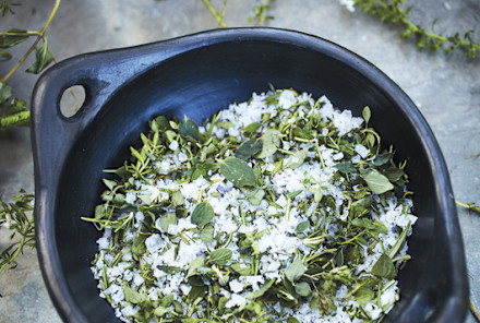 An Unbelievably Easy Way To Preserve Fresh Herbs (And Make A Delicious Salt Rub At The Same Time)