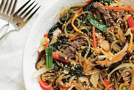 Miso Soba Noodles With Bok Choy & Cremini Mushrooms