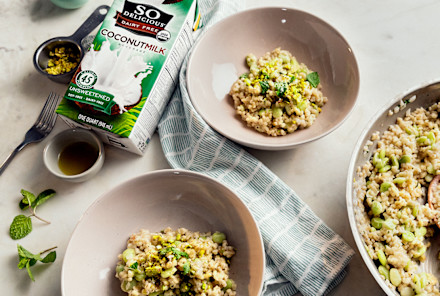 This Plant-Based “Risotto” With Coconut Milk Is Everything Right Now