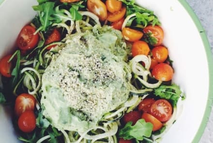 Easy, Delicious 15-Minute Meal: Zoodles With Creamy Avocado Pesto