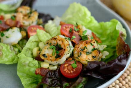 Herb-Crusted Shrimp Lettuce Wraps
