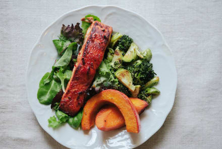 Cook Once, Eat Twice: Salmon + Roasted Winter Veggies