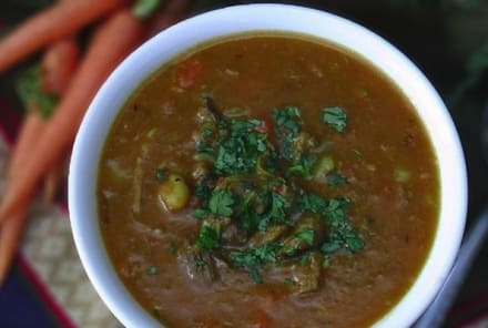 Healing Slow-Cooked Lamb Soup With Turmeric & Thyme