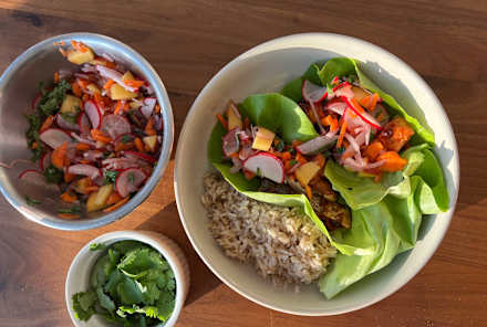 These Salmon Lettuce Wraps Come Together In Minutes & Pack 40+ Grams Of Protein