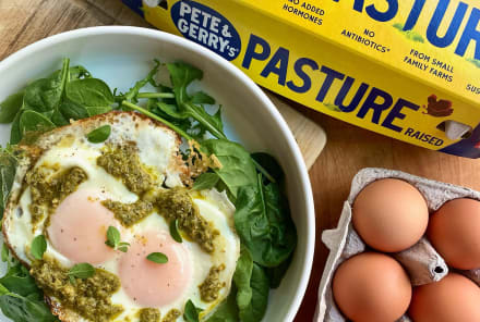 There's One Thing That Makes These Viral Pesto-Parmesan Fried Eggs Even Tastier
