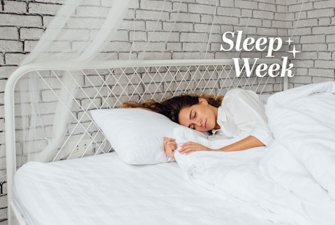 woman sleeping in white bedroom woman sleeping in white bedroom