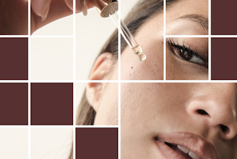 woman applying serum woman applying serum