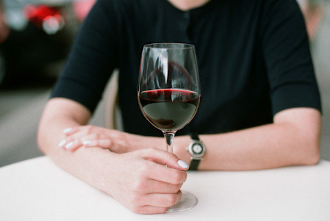 Woman Holding a Wine Glass Woman Holding a Wine Glass
