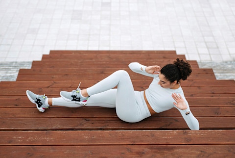 Woman Exercising Outside Woman Exercising Outside