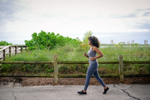 Woman Running outside