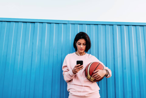 Girl with basketball