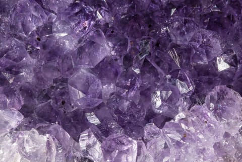 close of up amethyst crystal