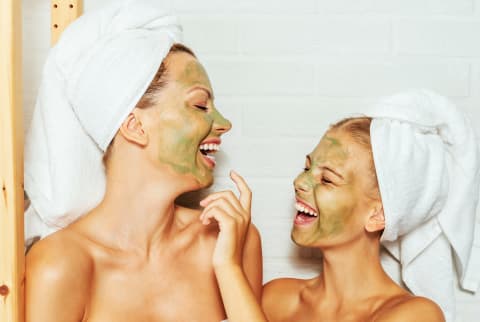 mother and daughter skin care 