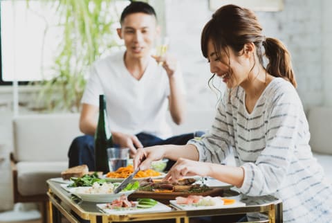 Woman Making Food