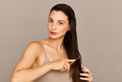 Woman brushing Hair