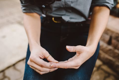 Unrecognizable Woman's Hands