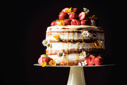 Vegan refined sugar-free celebration layer cake