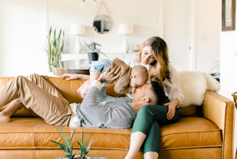 Family Spending Time Together on the Couch