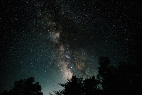 Night Sky with Sagittarius and Ophiuchus Constellations