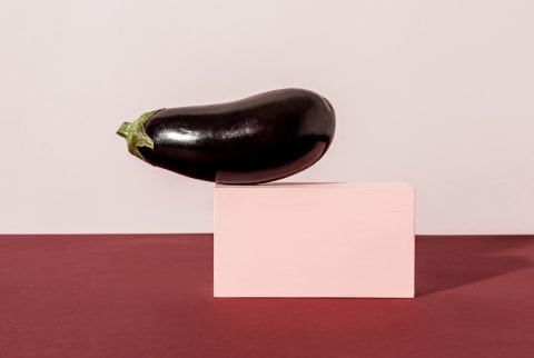 Eggplant in minimal setting