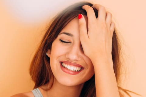 woman laughing